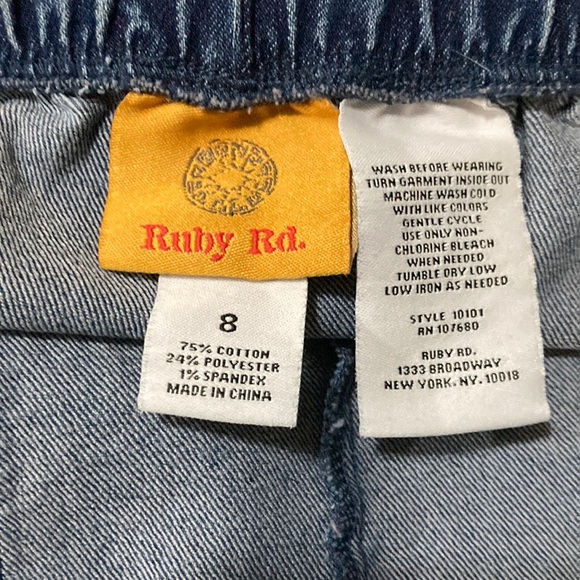 Ruby Rd. High Rise Blue Jeans Classic Denim - Picture 7 of 7